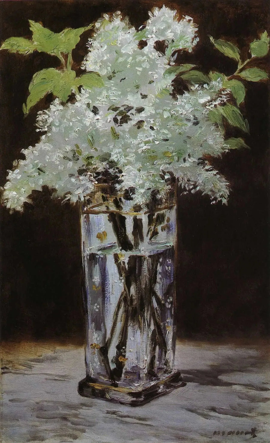 Hvit lilje i en krystallvase - Édouard Manet