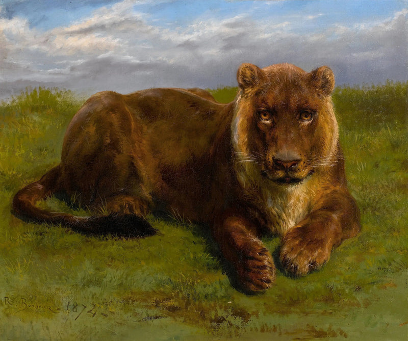 Lionne som poserer - Rosa Bonheur