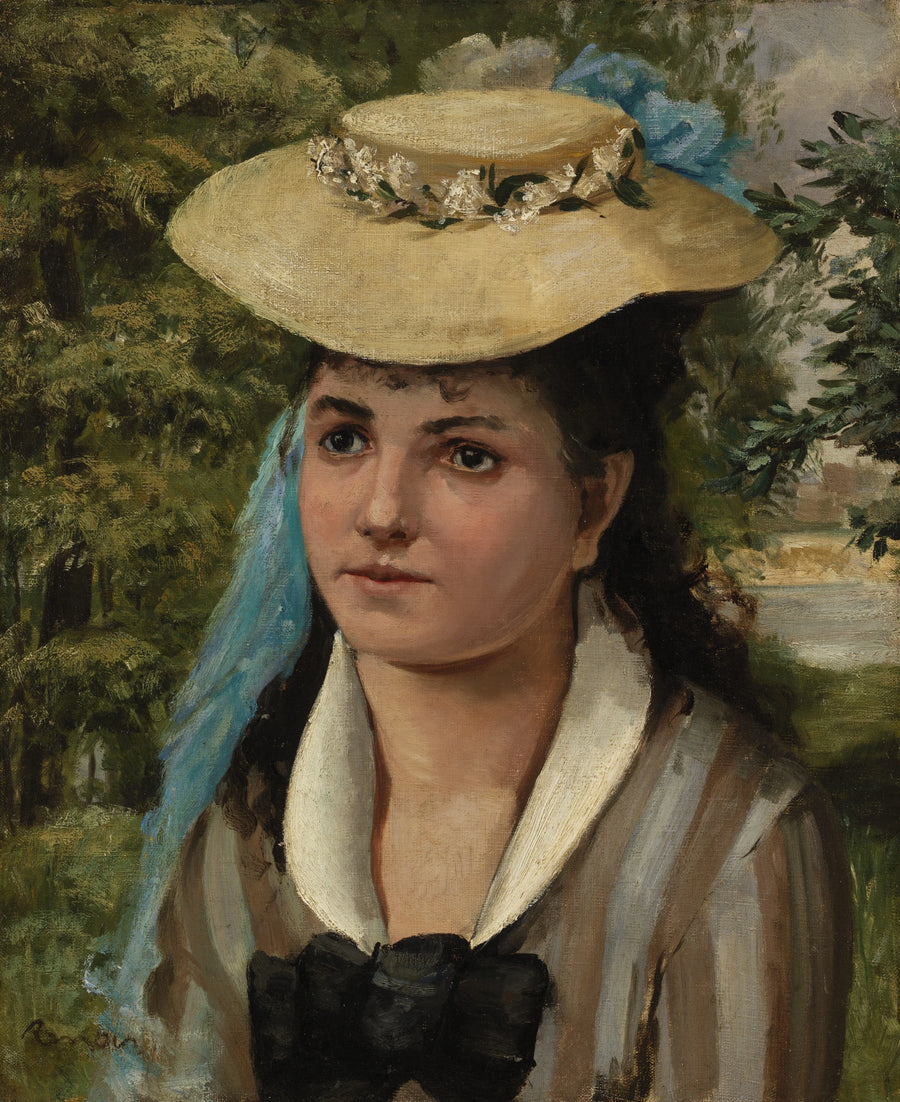 Lise med stråhatt (Ung jente med stråhatt) - Pierre-Auguste Renoir