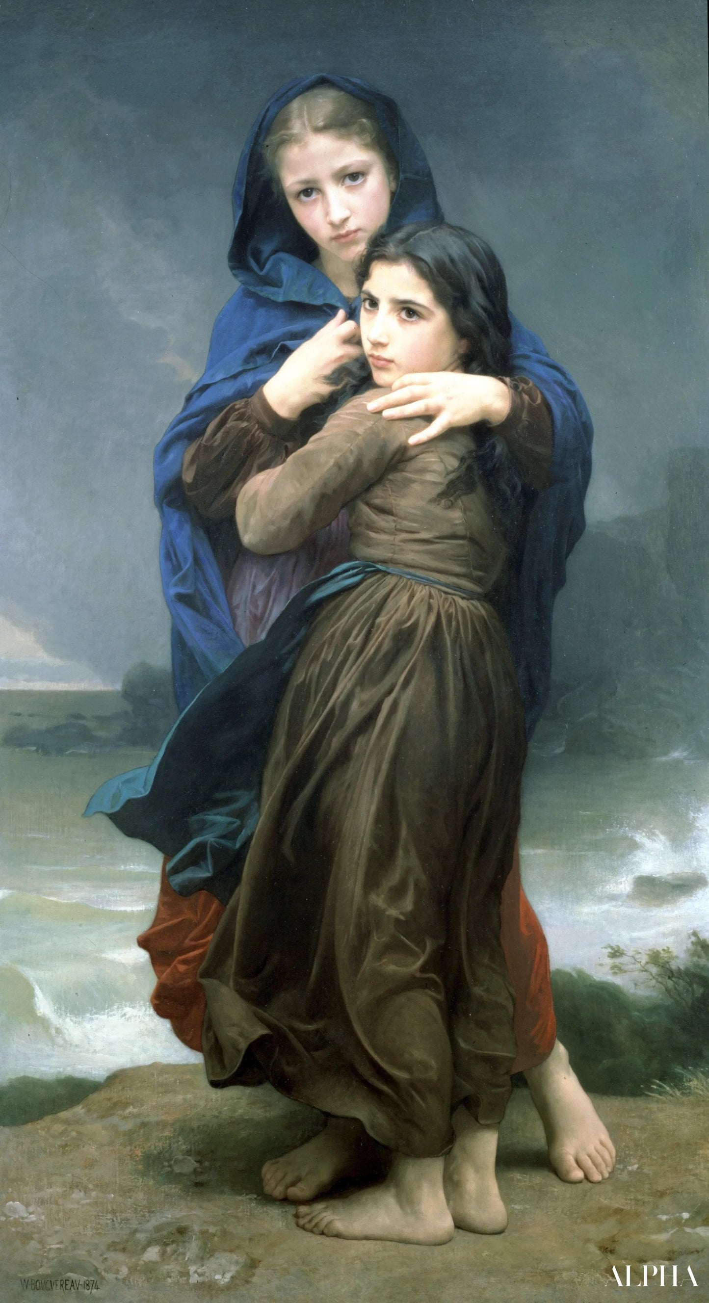 Langt hjemmefra - William Bouguereau - Reproduksjoner av malerier og høykvalitets malerier