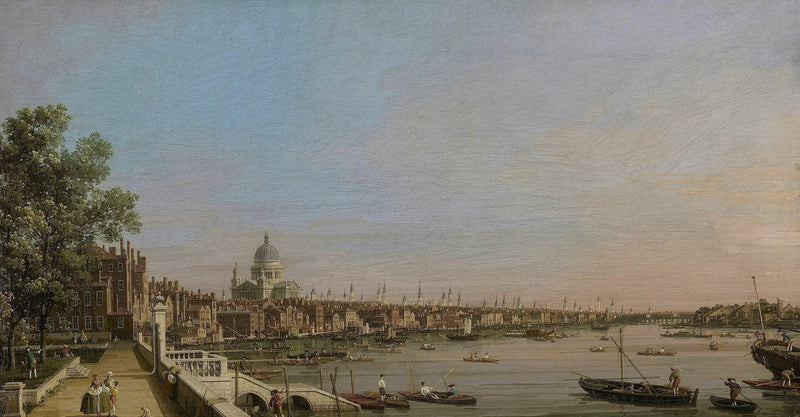 London og Themsen sett fra terrassen på Somerset House, mot St. Pauls katedral - Canaletto

Source:
Londres et la Tamise vues de la terrasse de Somerset House, vers la cathédrale St. Paul - Canaletto