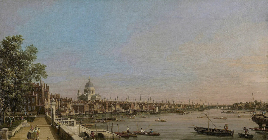 London og Themsen sett fra terrassen på Somerset House, mot St. Pauls katedral - Canaletto

Source:
Londres et la Tamise vues de la terrasse de Somerset House, vers la cathédrale St. Paul - Canaletto