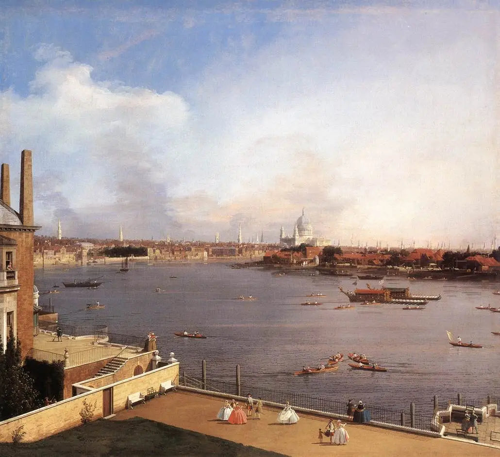 Londres: la Tamise et la City de Londres depuis Richmond House - Canaletto - Alpha Reproduction