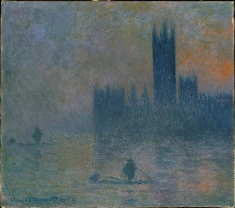 London, Parlamentet (Tåkeeffekt) - Claude Monet
