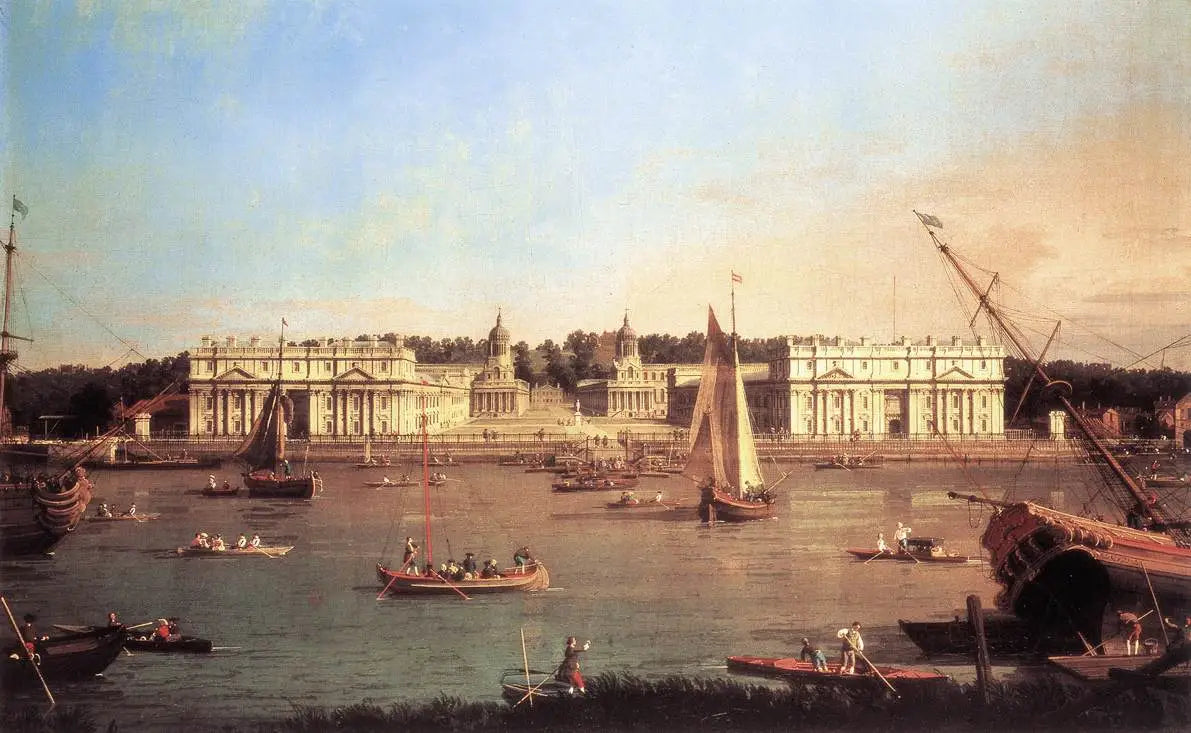 Londres: l’hôpital de Greenwich depuis la rive nord de la Tamise - Canaletto - Alpha Reproduction