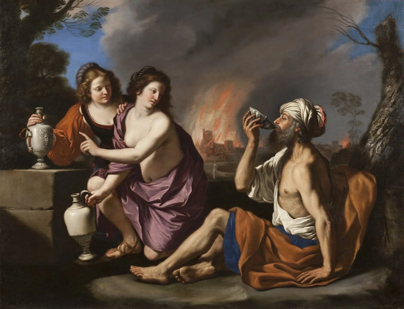 Lote og døtrene hans - Guercino