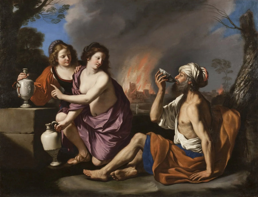 Lote og døtrene hans - Guercino