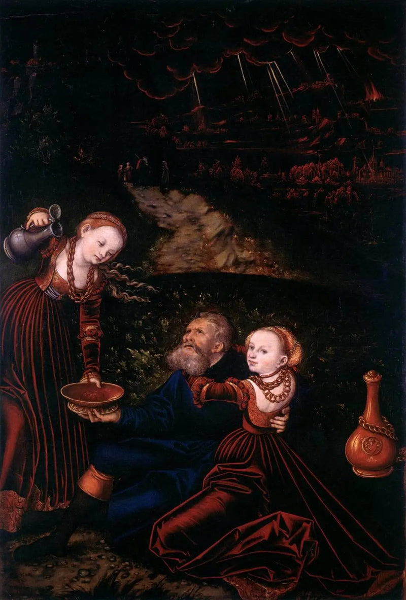Parti og døtrene hans - Lucas Cranach den eldre