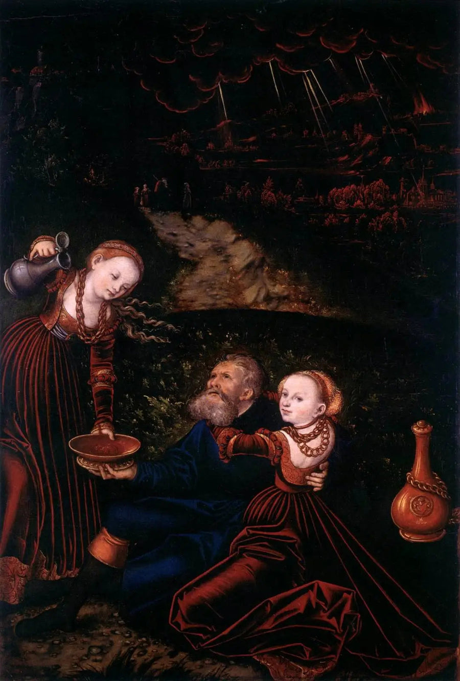 Parti og døtrene hans - Lucas Cranach den eldre