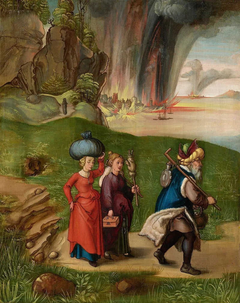 Lot og hans døtre [bakside] - Albrecht Dürer