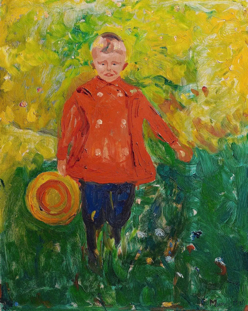 Lothar Linde i rød jakke - Edvard Munch