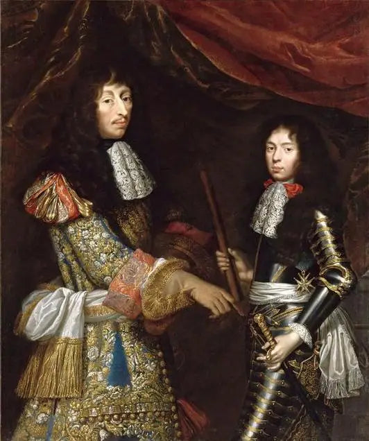 Louis II de Bourbon Condé og hans sønn Henri-Jules, hertug av Enghien - Pierre Mignard