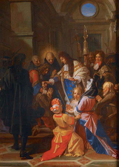 Louis XIV som helbreder pasienter med klyster - Jean-Baptiste Jouvenet