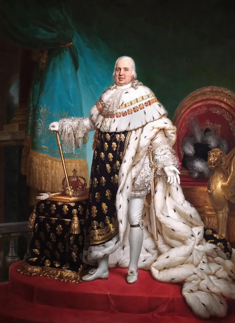 Louis XVIII (1755–1824), konge av Frankrike - François Gérard

Source:
Louis XVIII (1755–1824), roi de France - François Gérard