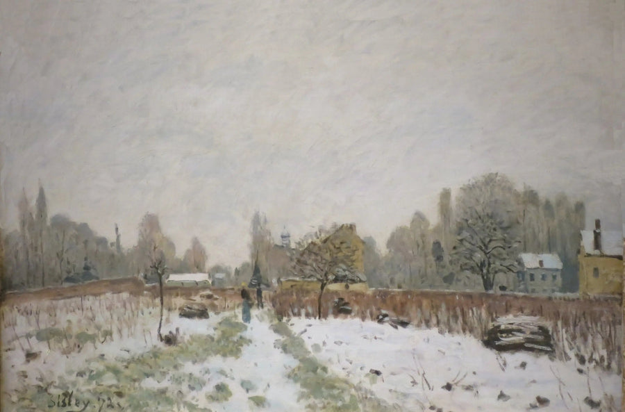 Louveciennes under snøen - Alfred Sisley