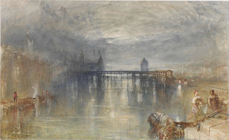 Lucerne: Måneskinn - J. M. W. Turner