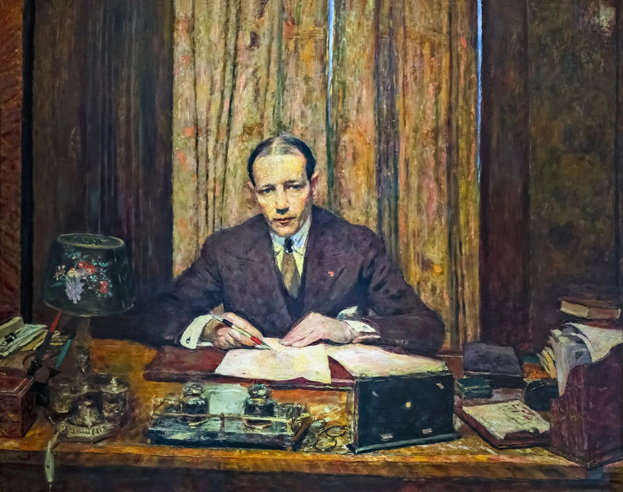 Lucien Rosengart ved arbeidsbordet sitt - Édouard Vuillard