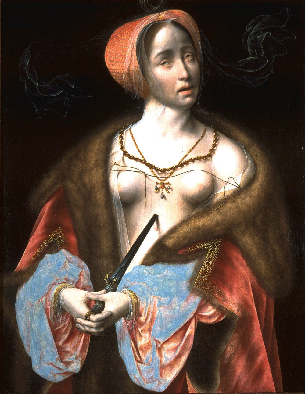 Lucrèce - Joos van Cleve image 1 reproduction de peinture à l’huile