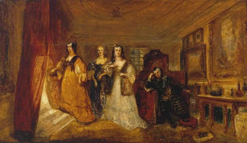 Lucy, grevinne av Carlisle, og Dorothy Percys besøk til deres far Lord Percy, da han var under Attainder ... - J. M. W. Turner
