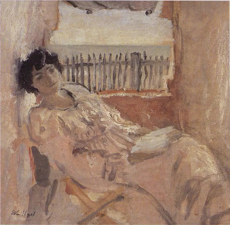Lucy Hessel som drømmer, ved sjøen - Édouard Vuillard