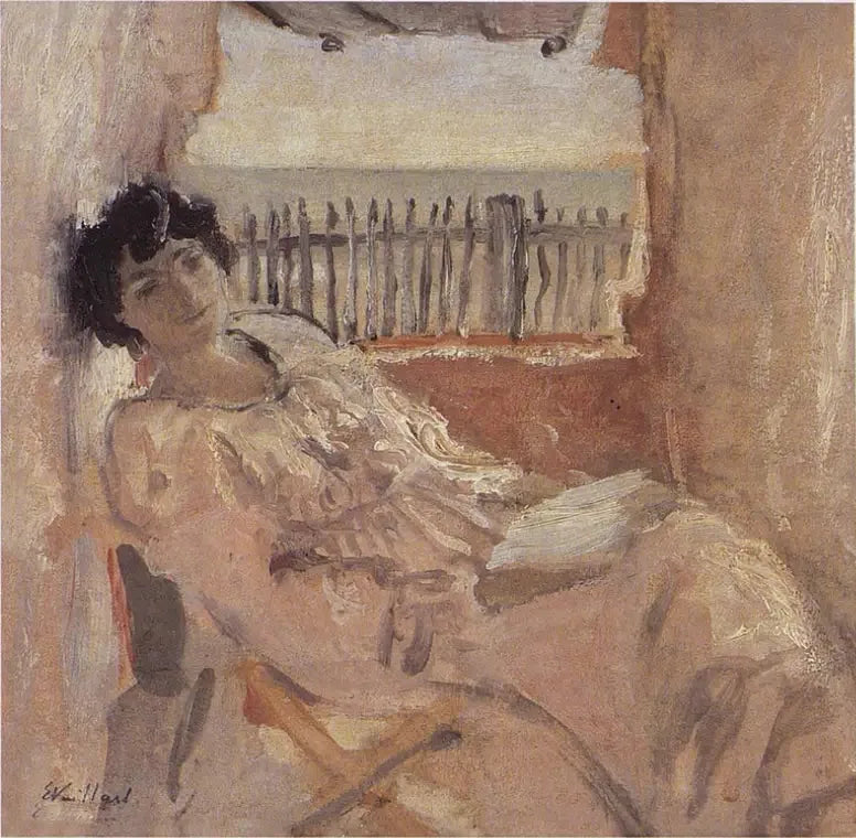 Lucy Hessel som drømmer, ved sjøen - Édouard Vuillard