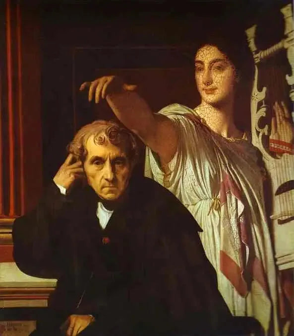 Luigi Cherubini og musen til lyrisk poesi - Jean-Auguste-Dominique Ingres