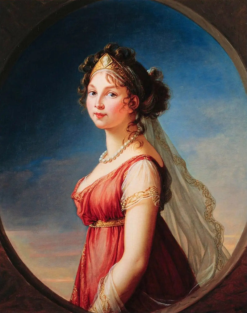 Luise av Mecklenburg-Strelitz, kongelig av Preussen - Élisabeth Vigée Le Brun

Source:
Luise von Mecklenburg-Strelitz, reine de Prusse - Élisabeth Vigée Le Brun