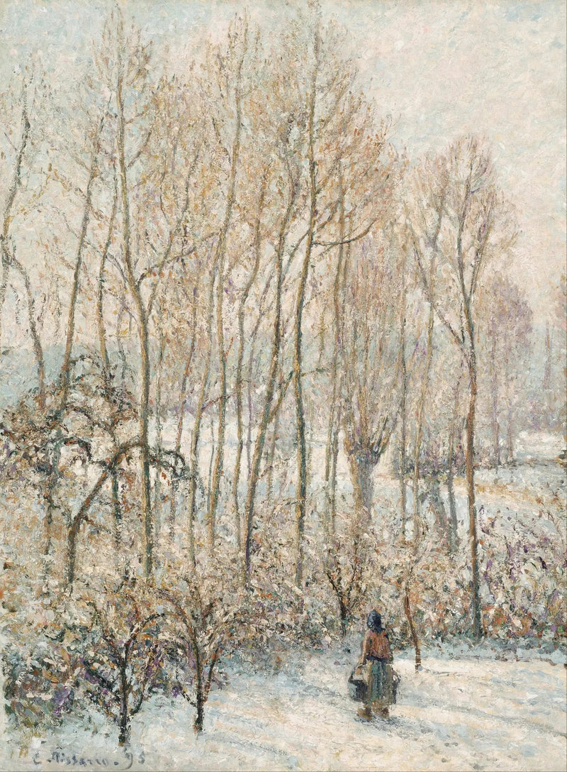 Morgenlys på snøen, Éragny-sur-Epte - Camille Pissarro
