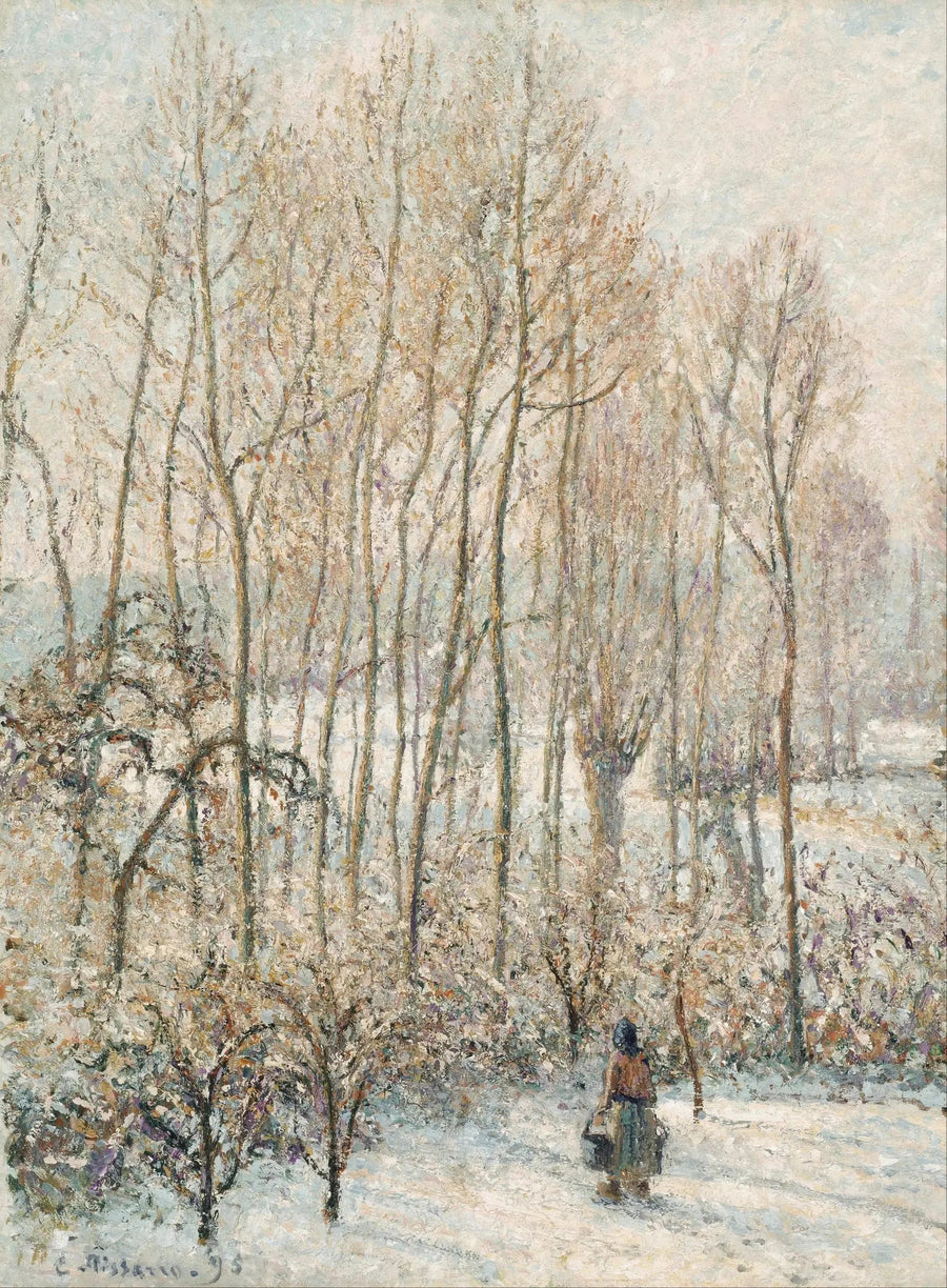 Morgenlys på snøen, Éragny-sur-Epte - Camille Pissarro