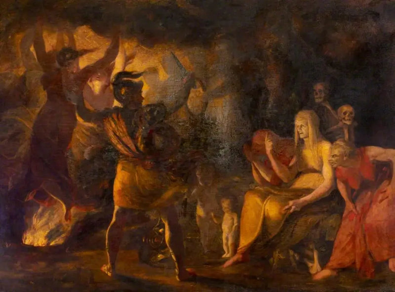 Macbeth og heksene (utdrag fra «Macbeth» av William Shakespeare) (uferdig) - Joshua Reynolds