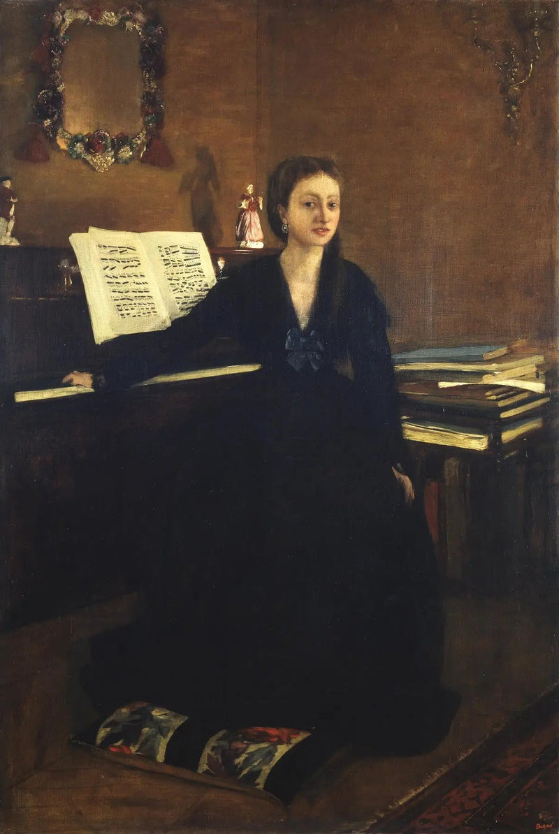 Madame Camus ved pianoet - Edgar Degas