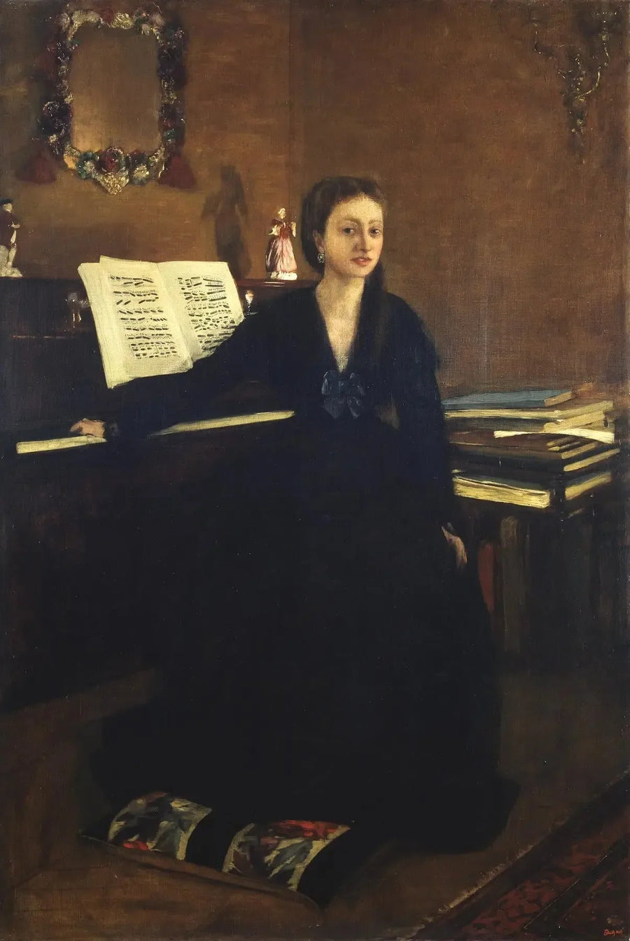 Madame Camus ved pianoet - Edgar Degas
