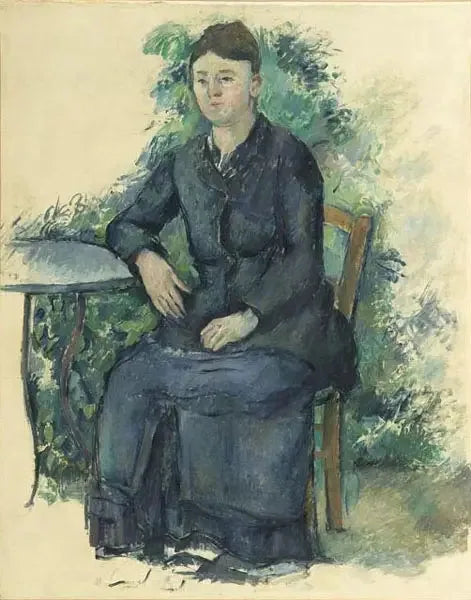 Madame Cézanne i hagen - Paul Cézanne