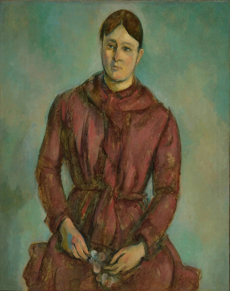 Madame Cézanne i rød kjole - Paul Cézanne