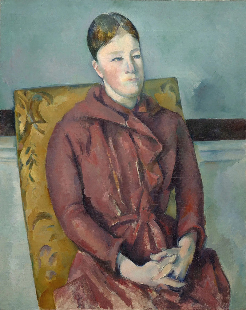 Madame Cézanne i rød kjole - Paul Cézanne