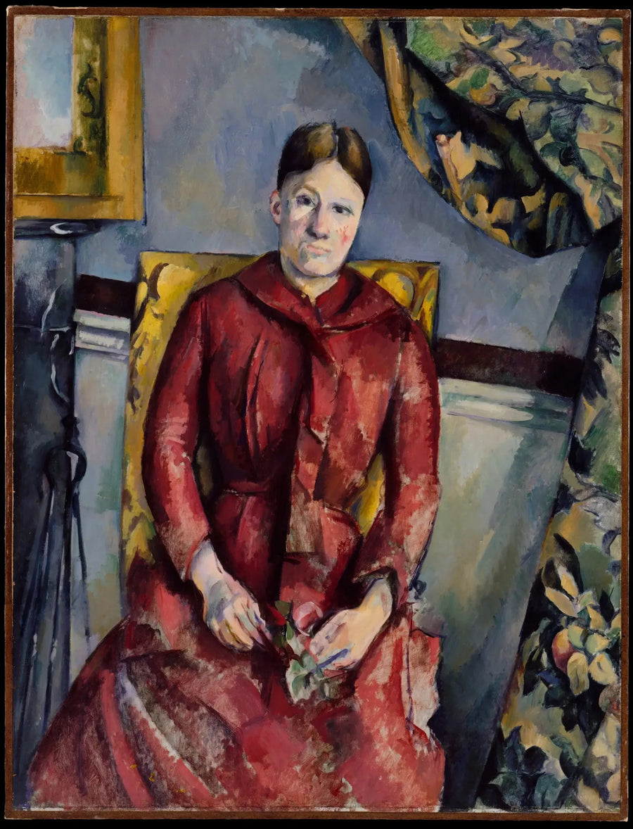 Madame Cézanne i rød kjole - Paul Cézanne