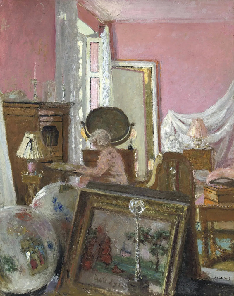 Madame Hessel i sitt rom på Château des Clayes - Édouard Vuillard