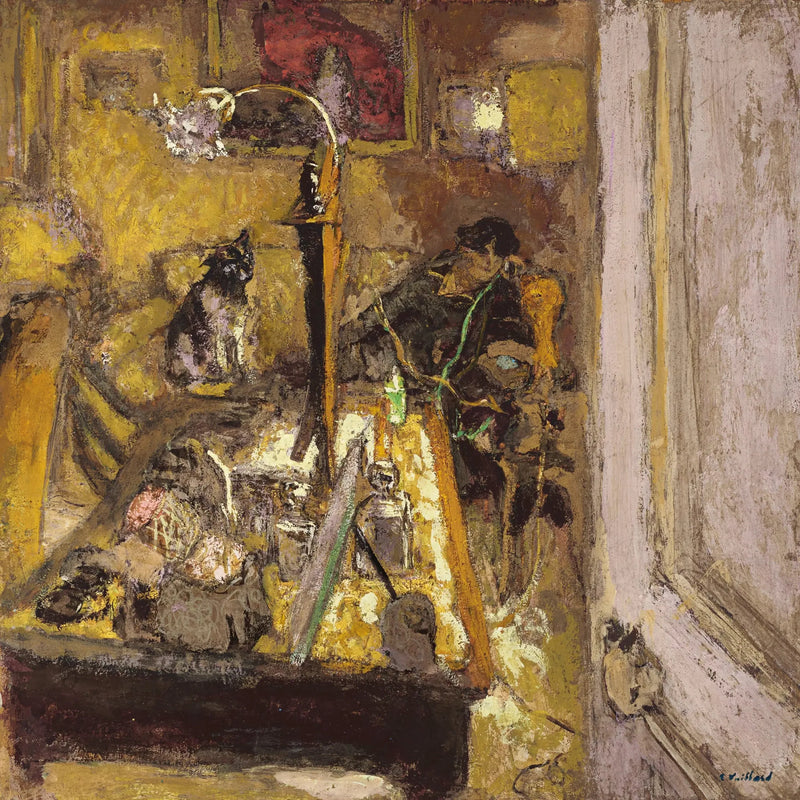 Madame Hessel som ringer i sitt boudoir - Édouard Vuillard