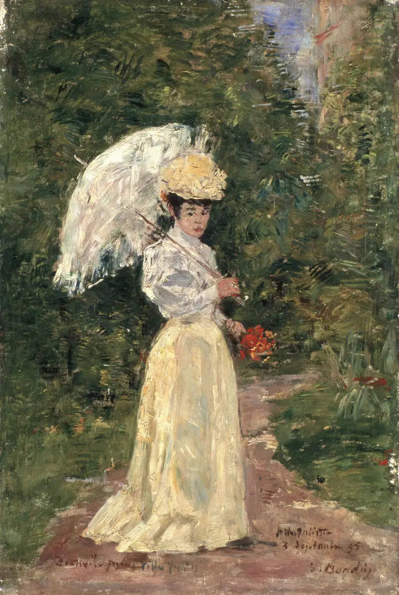 Madame Juliette i hagen - Eugène Boudin