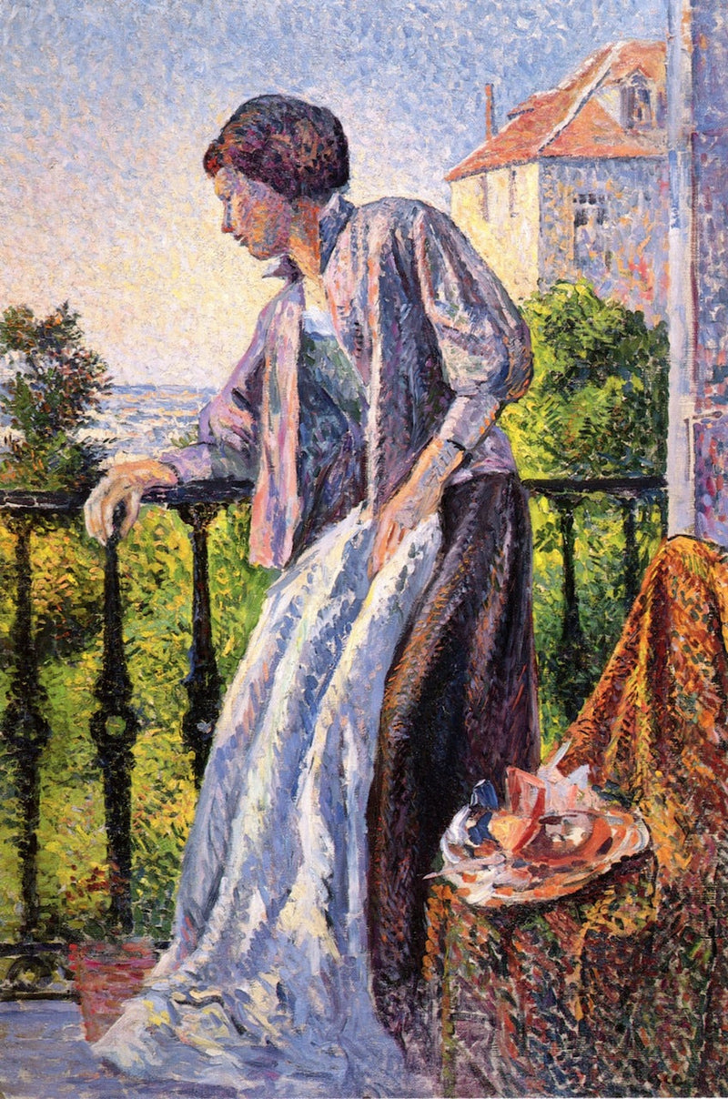 Fru Luce på balkongen - Maximilien Luce