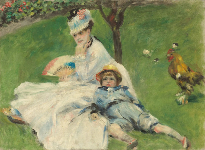 Madame Monet og hennes sønn - Pierre-Auguste Renoir