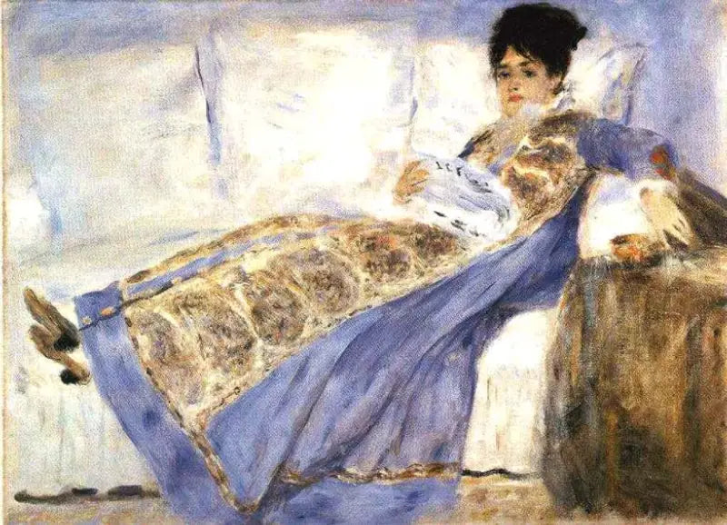 Madame Monet lesende - Pierre-Auguste Renoir