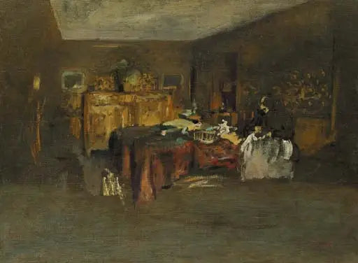 Madame Vuillard som syr - Édouard Vuillard