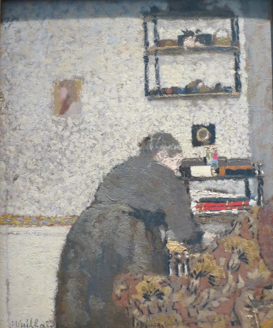 Madame Vuillard i salongen - Édouard Vuillard