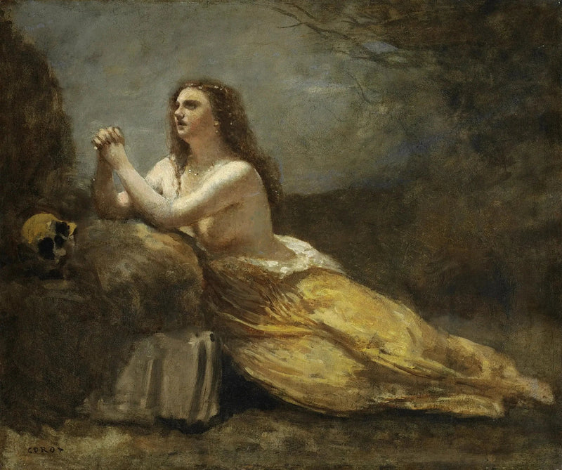 Madeleine i bønn - Jean-Baptiste Camille Corot