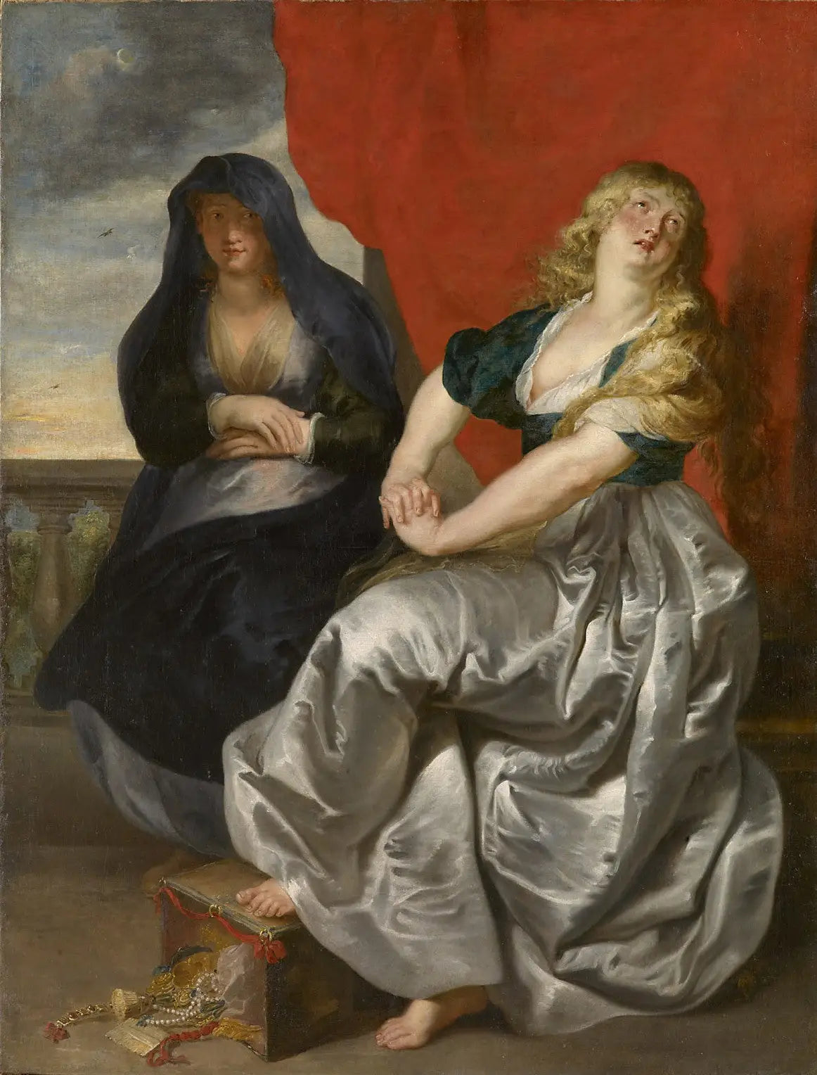 Madeleine pénitente avec sa sœur Marthe - Peter Paul Rubens image 1 reproduction de peinture à l’huile