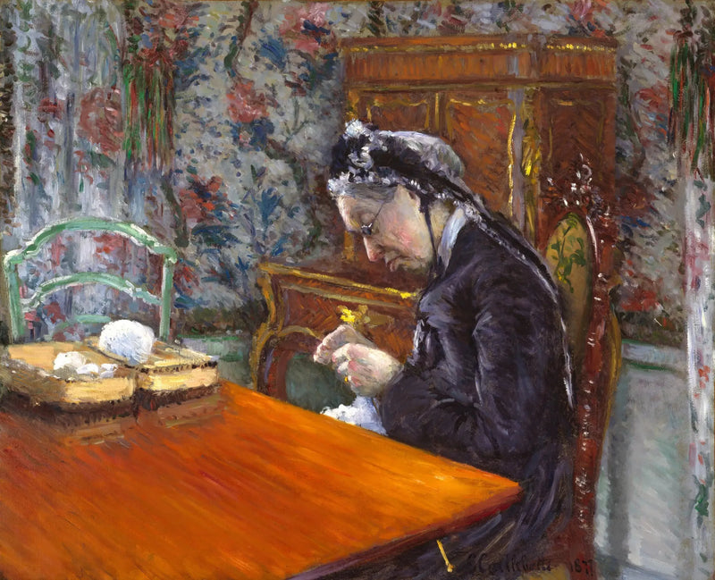 Frøken Boissière Strikk - Gustave Caillebotte