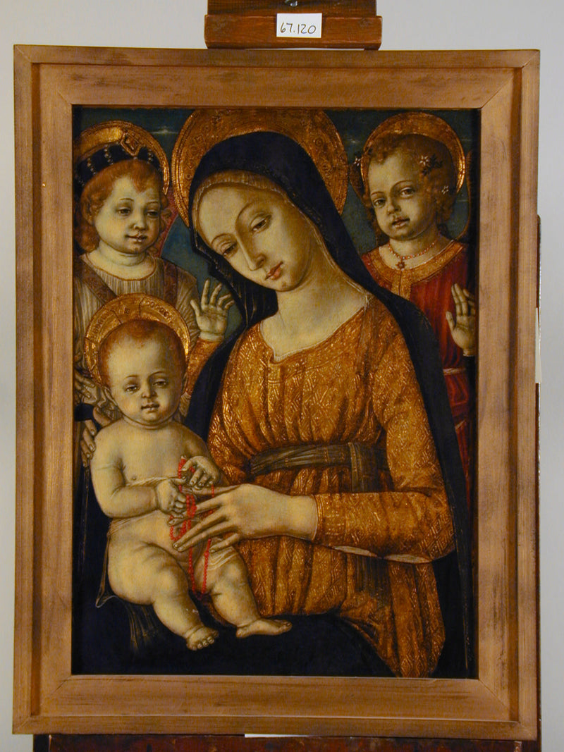 Madonna med et barn med engler - Matteo di Giovanni