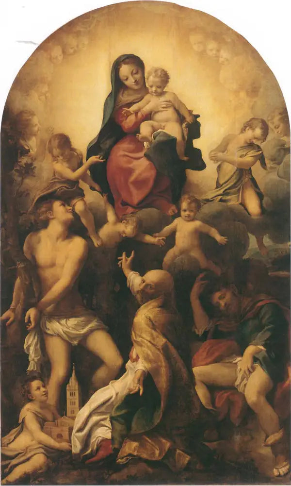 San Sebastiano-madonnaen - Antonio da Correggio