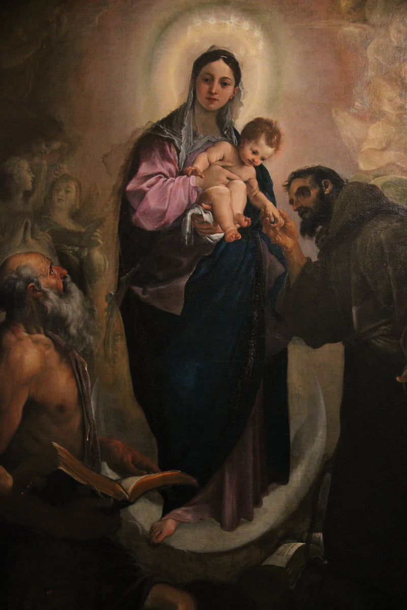 Madonna degli Scalzi med helgenerne Frans og Jérôme - Ludovico Carracci